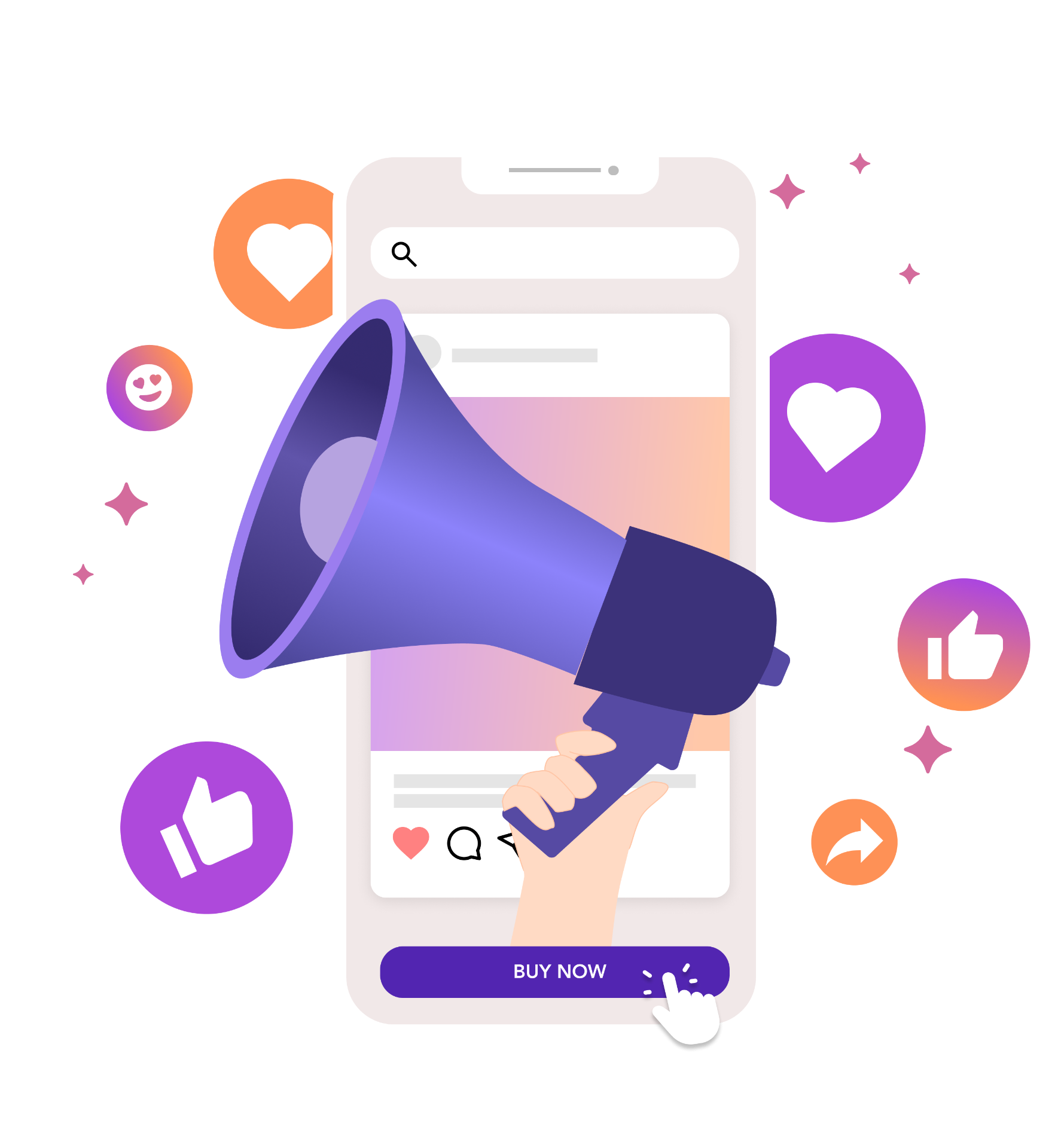 Social media marketing illustration